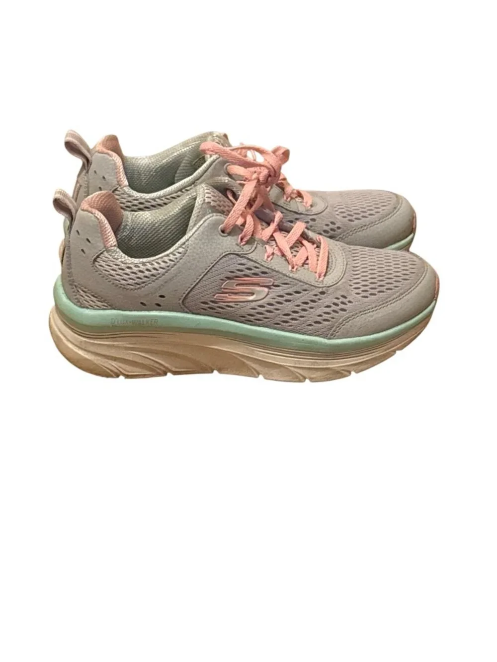 Skechers Girls Gray Pink Athletic Fashion Sneakers